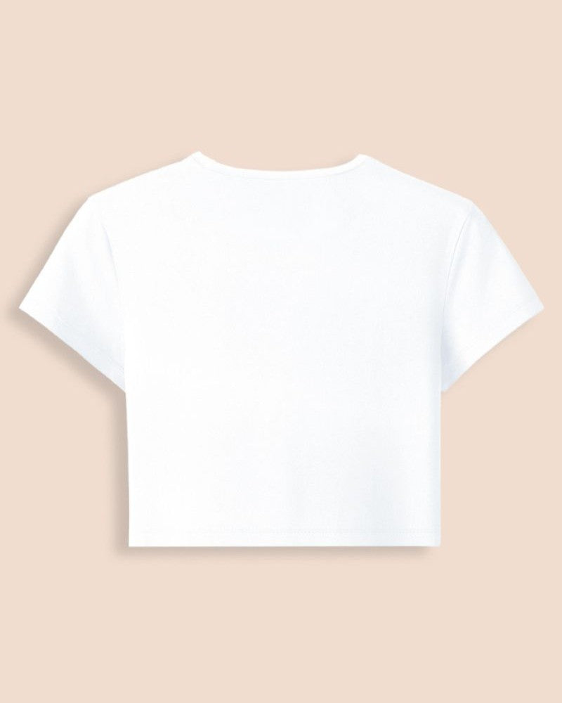 White t-shirt on a beige background