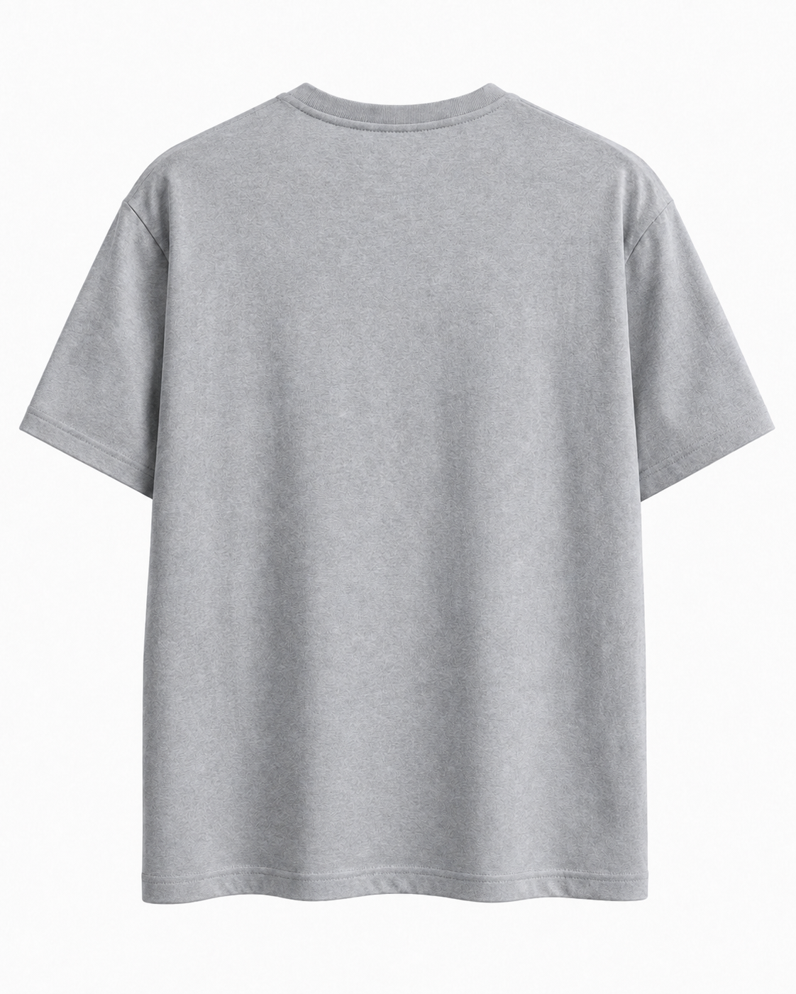A light gray short-sleeve crewneck t-shirt shown from the back, photographed against a clean white background.