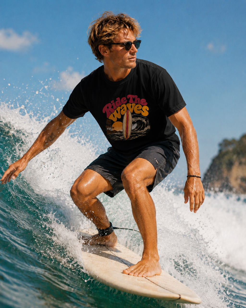 Ride The Waves - Classic Crew Tee