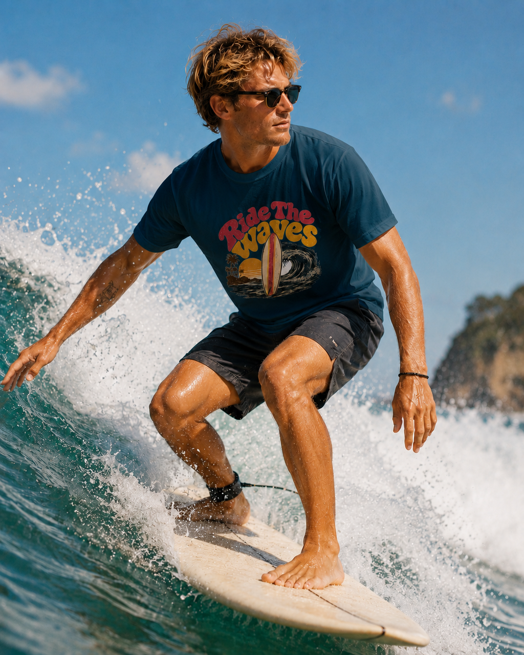 Ride The Waves - Classic Crew Tee