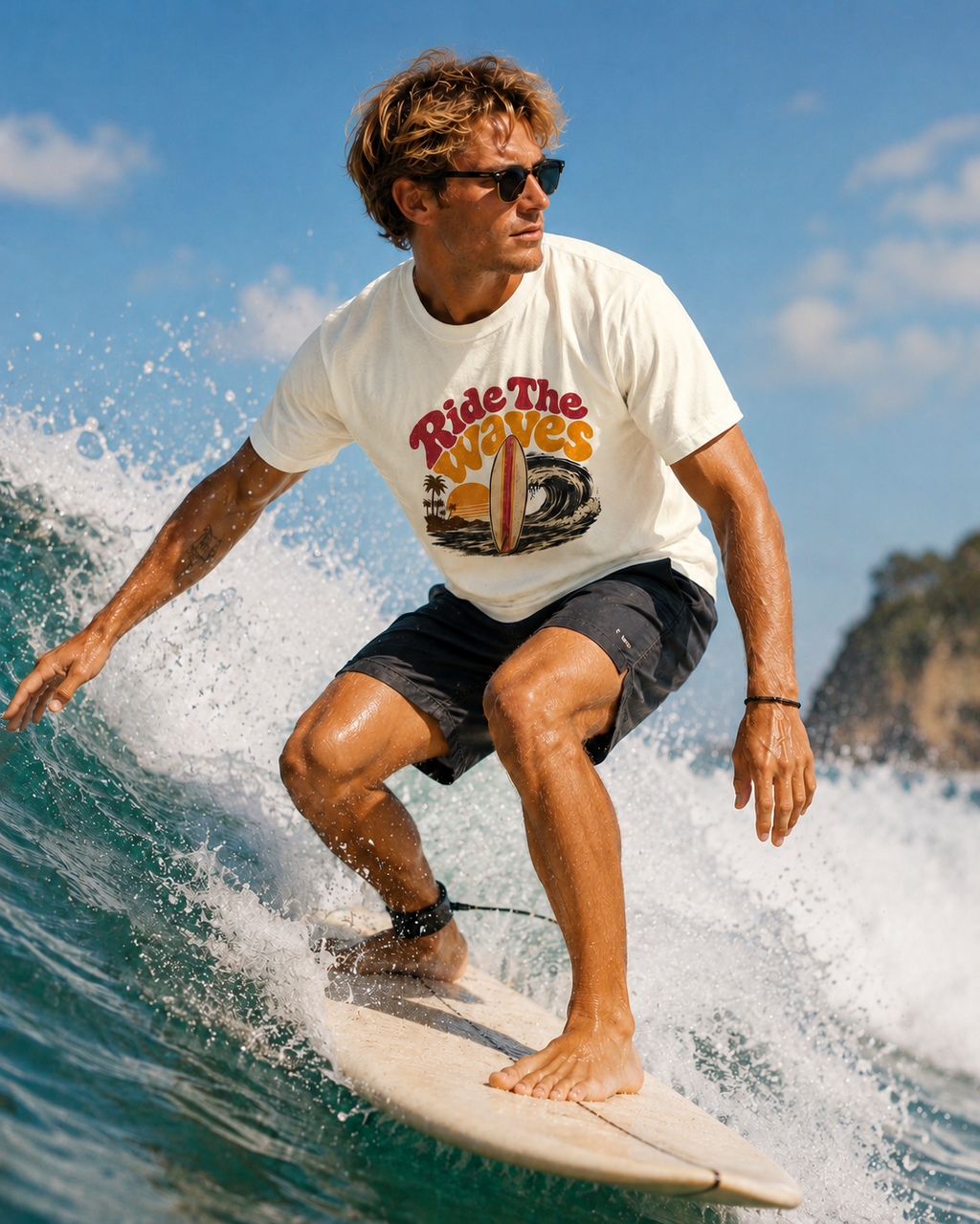 Ride The Waves - Classic Crew Tee